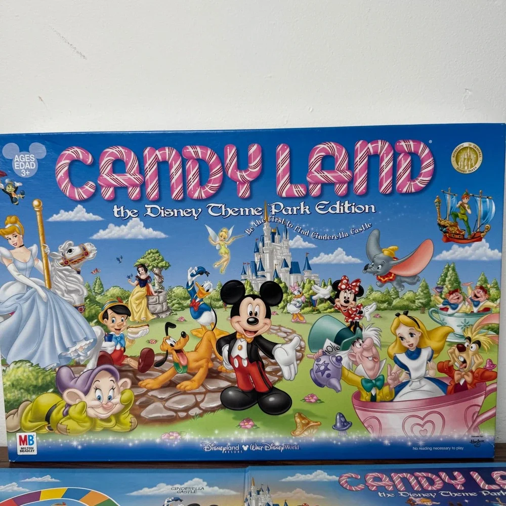 Candy Land The Disney Theme Park Edition Board Game 2009 Hasbro USA Complete
